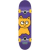 Meow Skateboards Big Cat Purple Mini Complete Skateboard - Soft Top Griptape - 7" x 29"