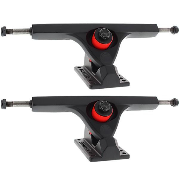 Caliber Trucks III 44 Degree Raked with Shim Blackout Skateboard Reverse Kingpin Trucks - 7.25" Hanger 10.0" Axle (Set of 2)