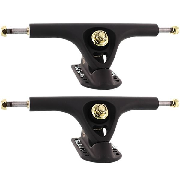 Paris Truck Co. V3 180mm 43 Degree Matte Black Skateboard Reverse Kingpin Trucks - 7.0" Hanger 9.6" Axle (Set of 2)