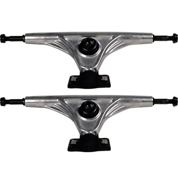 Slant Trucks 180mm Inverted Raw / Black Skateboard Reverse Kingpin Trucks - 7.0" Hanger 9.6" Axle (Set of 2)