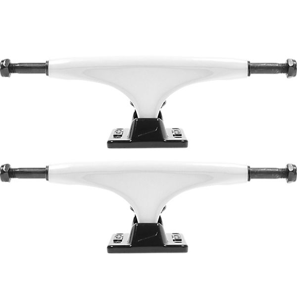 Tensor Trucks Alloy White / Black Skateboard Trucks - 5.0" Hanger 7.75" Axle (Set of 2)