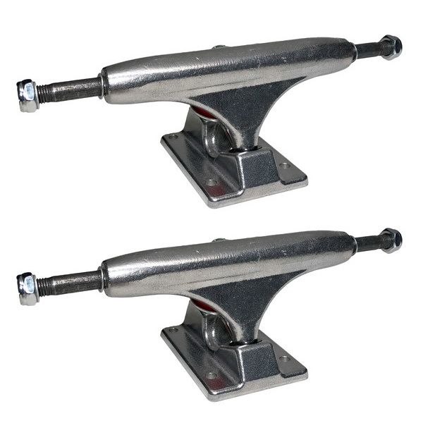 Warehouse Skateboards Standard Polished Skateboard Trucks - Clearance Pricing - 5.0" Hanger 7.75" Axle (Set of 2)