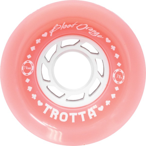 Blood Orange Cole Trotta Pro Series Pink / White Skateboard Wheels - 74mm 78a (Set of 4) Blood Orange Cole Trotta Pro Series Pink / White Skateboard Wheels - 74mm 78a (Set of 4)