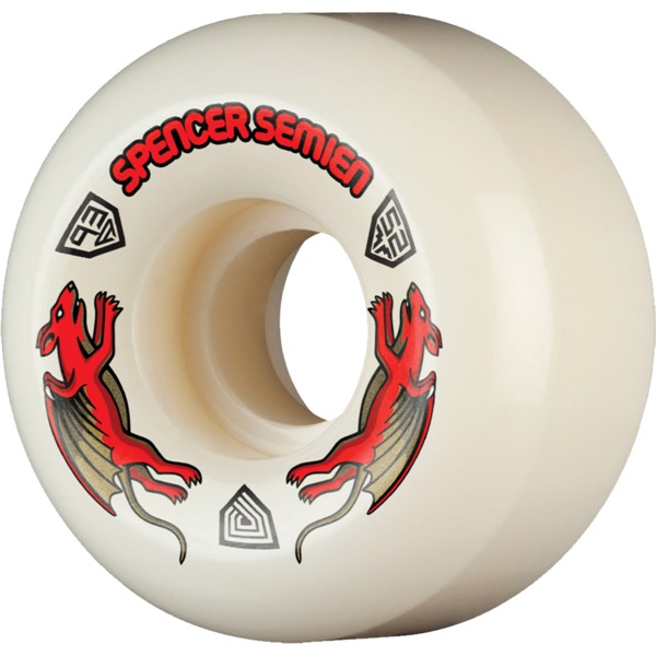 Powell Peralta Spencer Semien Dragon Formula Nano Rat Red / White Skateboard Wheels 30mm CP - 52mm 93a (Set of 4) Powell Peralta Spencer Semien Dragon Formula Nano Rat Red / White Skateboard Wheels 30mm CP - 52mm 93a (Set of 4)