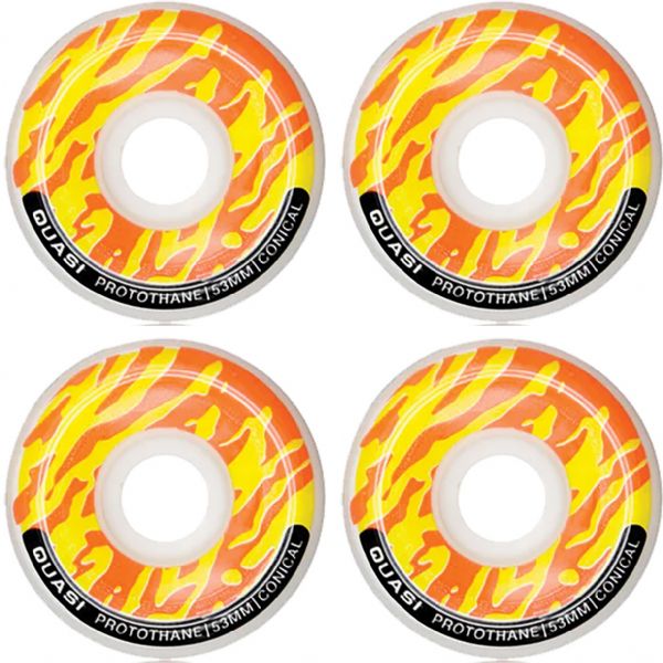 Quasi Skateboards Thane White Skateboard Wheels - 53mm (Set of 4)
