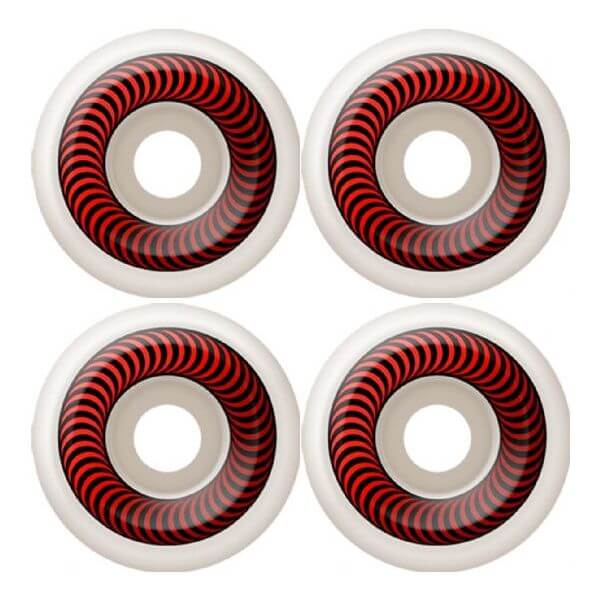 Spitfire Wheels Classics White / Red Skateboard Wheels - 60mm 99a (Set of 4)