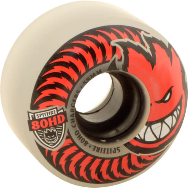 Spitfire Wheels 80HD Charger Classic Clear / Red Skateboard Wheels - 58mm 80a (Set of 4)