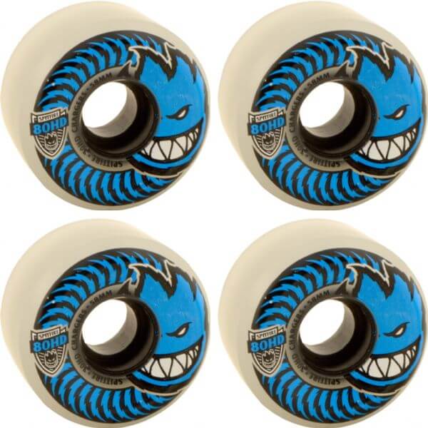 Spitfire Wheels 80HD Charger Conical Clear / Blue Skateboard Wheels - 58mm 80a (Set of 4)