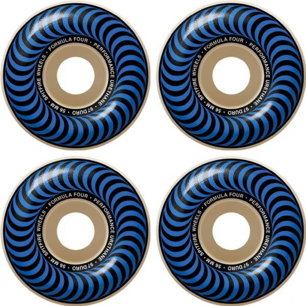 Spitfire Wheels Formula Four Classic Natural Skateboard Wheels - 56mm 93a (Set of 4)