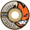 Spitfire Wheels Formula Four Radial Full Natural / Orange Skateboard Wheels - 56mm 99a (Set of 4)