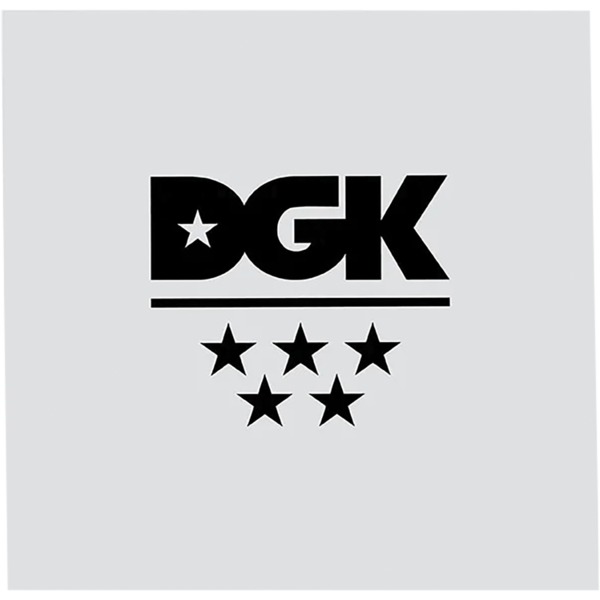DGK Skateboards 5 Star White / Black Skate Sticker