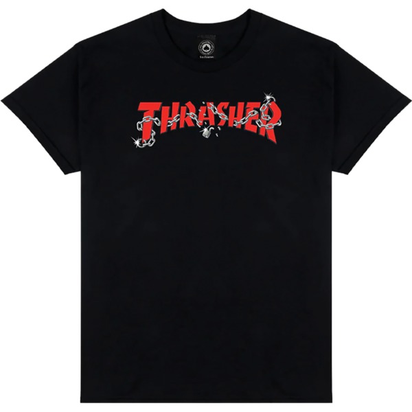 Thrasher Magazine Daniel Shepard Chains Black Men's Short Sleeve T-Shirt - Small