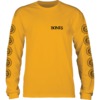 Bones Wheels Pushing Up Dasies Gold Men's Long Sleeve T-Shirt - Small