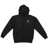 Anti Hero Skateboards Lil Pigeon Emblem Black Zip Hooded Sweatshirt - Small