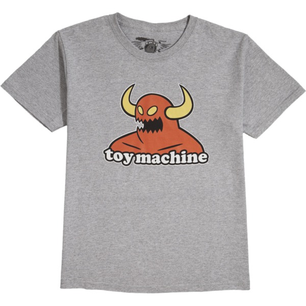 Toy Machine Skateboards Monster Grey Youth T-Shirts - Medium