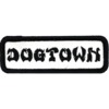 Dogtown Skateboards 4" x 1.25" Work Black / White Patch