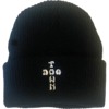 Dogtown Skateboards Cross Letters Navy Beanie Hat - One size fits most