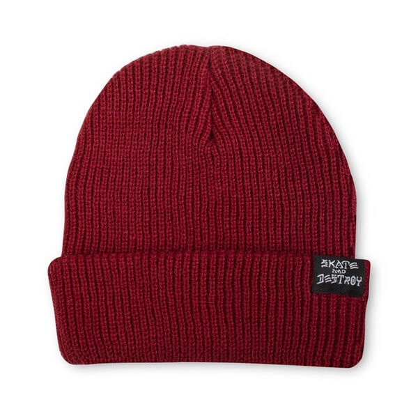 Thrasher Magazine Skategoat / Skate and Destroy Maroon Beanie Hat - One size fits most Thrasher Magazine Skategoat / Skate and Destroy Maroon Beanie Hat - One size fits most