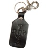 Dogtown Skateboards Cross Letters Leather Clip on Keychain