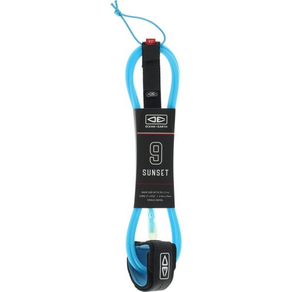Ocean & Earth Moulded Sunset Blue Surfboard Leash - 9'