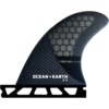 Ocean & Earth Q2 Control Small Black Quad Rear Single Tab Includes 2 Fins