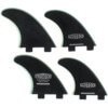 Pro Teck Performance Black FCS Fin System Includes (2) 4.5" Fin / (2) 4.25" Fins Pro Teck Performance Black FCS Fin System Includes (2) 4.5" Fin / (2) 4.25" Fins